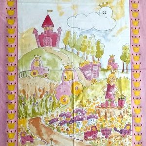 👑VTG IKEA Girls Bedding NATURKAR Princess Castle Crown Twin Duvet L82” x W60”👸